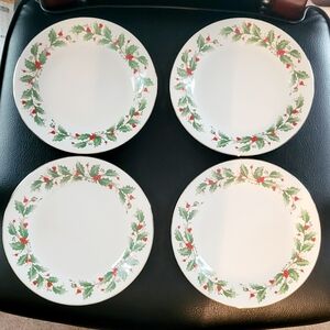 China Pearl NOEL Fine China Liling FOUR (4) 7.5" Salad or Bread Plates